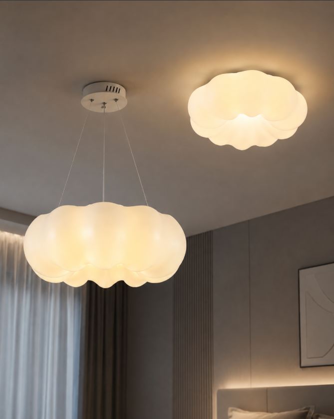 White Cloud Chandelier and Flush Light White Cloud Chandelier and Flush Light