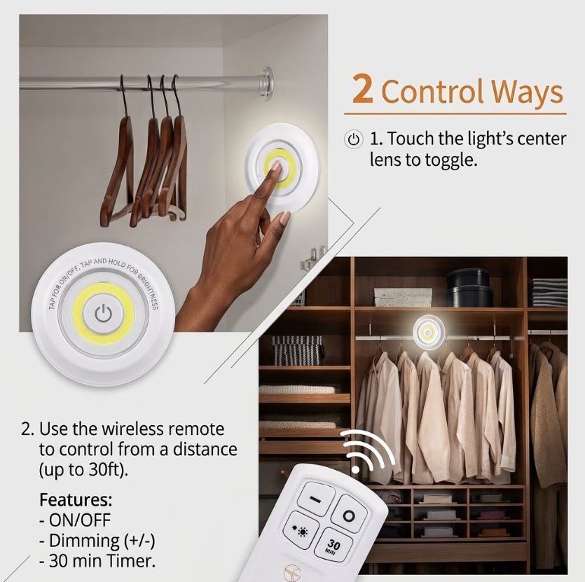 3-Piece Battery-Operated LED Light