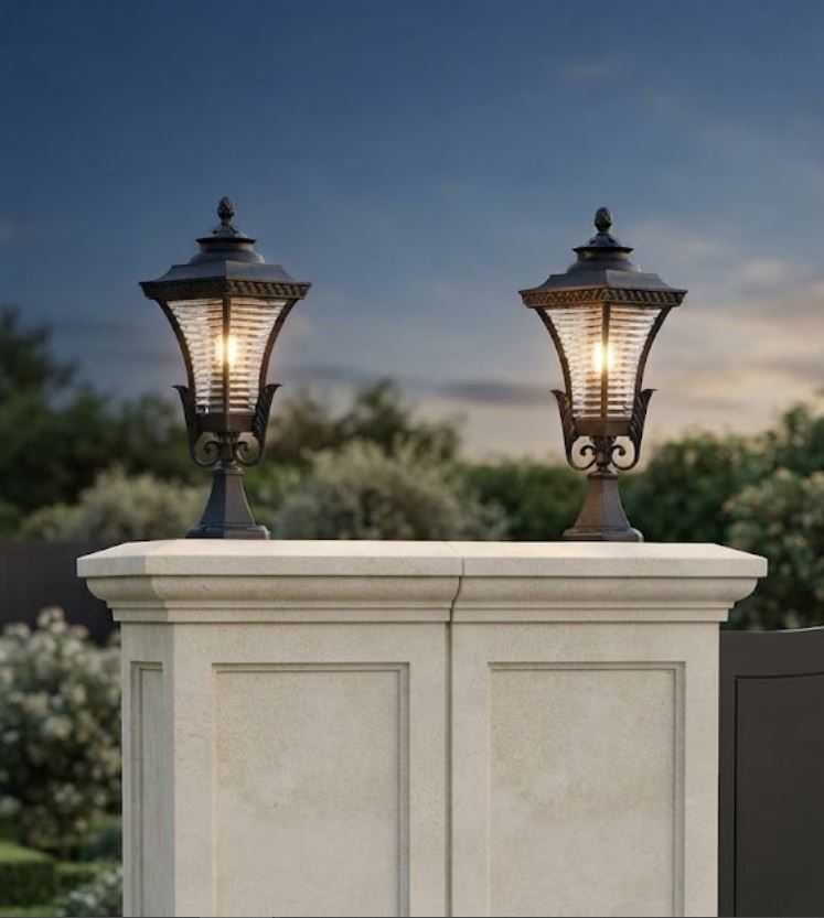 Cast-Iron Quality Gate Pillar Lamp