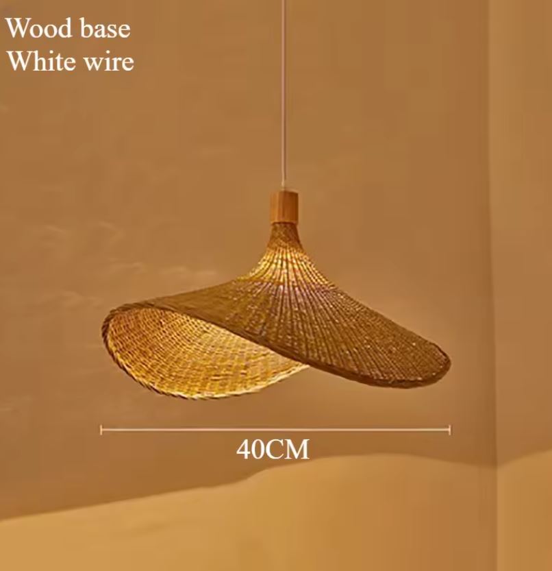 Handmade Woven Straw Hat Chandelier